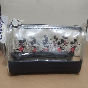 Disney Mickey Mouse Clear and Dark Blue Cosmetic Bag